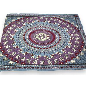 Grateful Dead Dancing Bears Blue Purple Red Wall Hanging Tapestry 55x83” c 2002